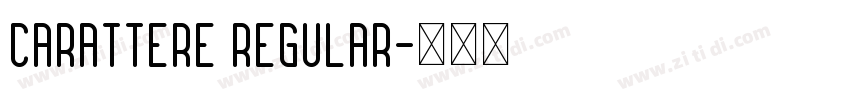 carattere regular字体转换